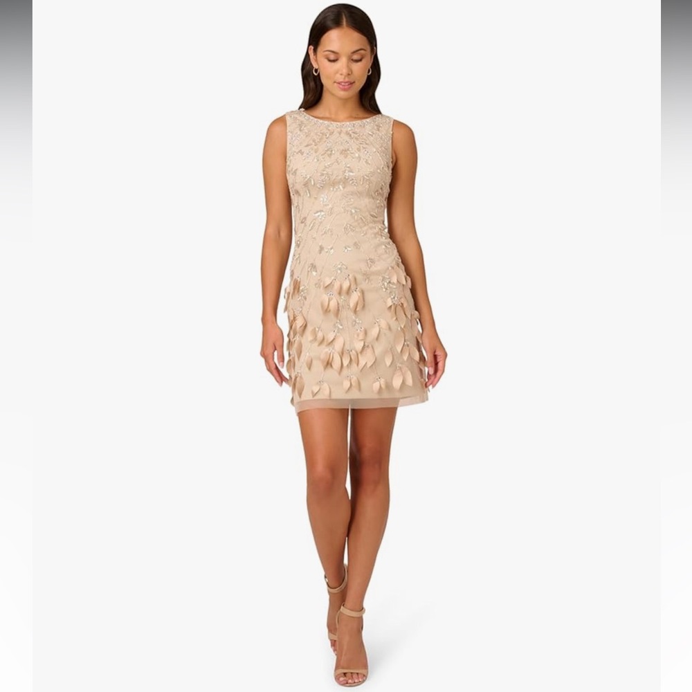 Adrianna Papell Women's Beaded Sheath Dress